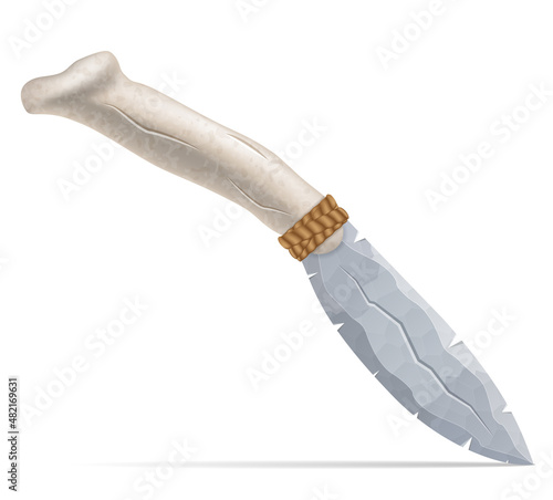 mayan ancient stone knife vector illustration