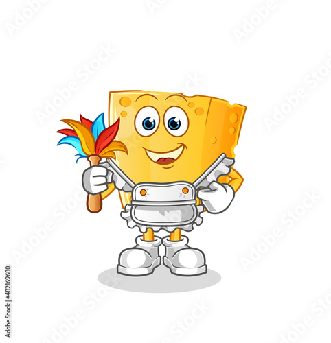 cheese maid mascot. cartoon vector