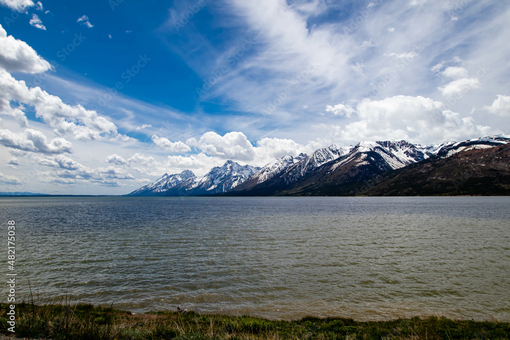 Jackson Lake in the Grand Tetons National Park in Wyoming