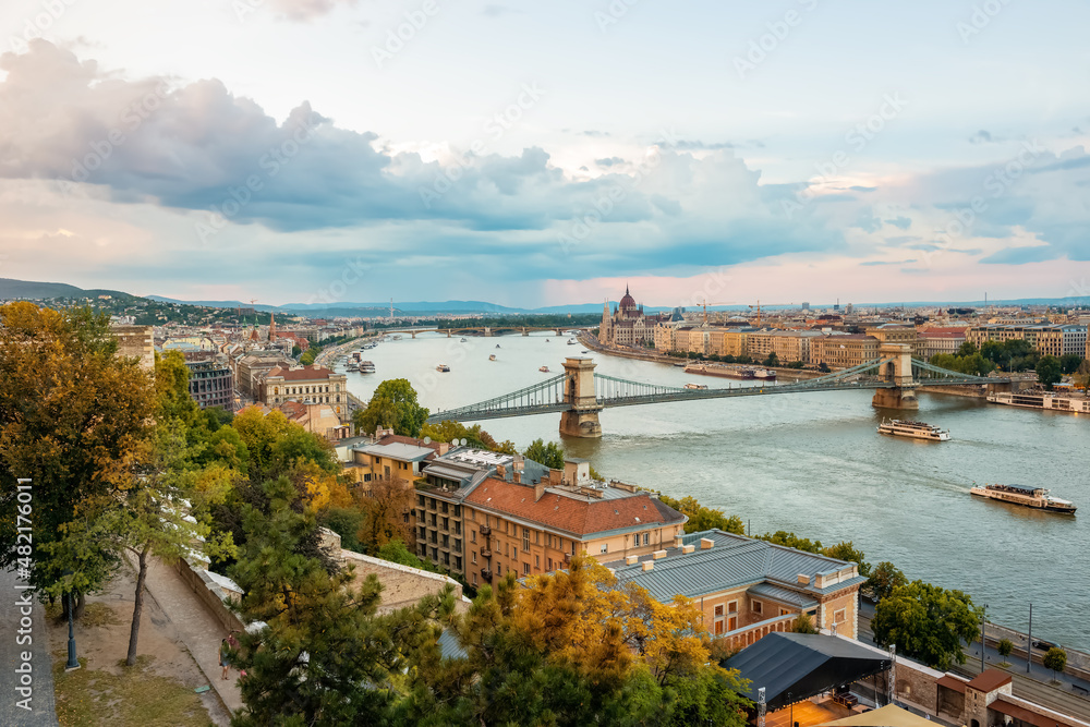 View of Budapest in autumn