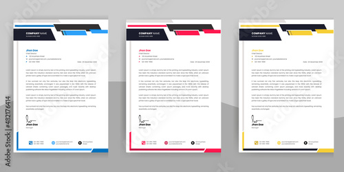 Clean Corporate professional Letterhead Design template 