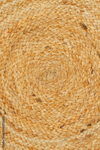 Brown circle jute textured material background