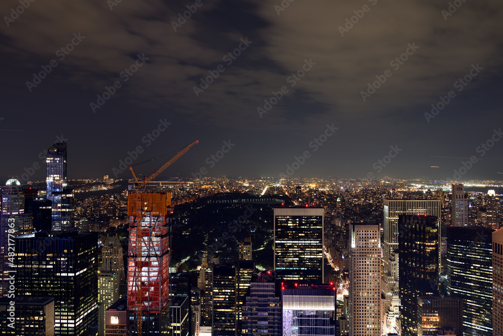 ニューヨークのダウンタウン・マンハッタン、アメリカ夜景観光