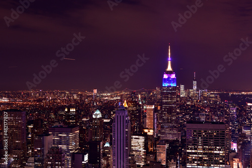 ニューヨークのダウンタウン・マンハッタン、アメリカ夜景観光 © kenbox