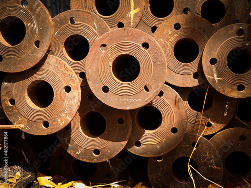 rusty metal pipes