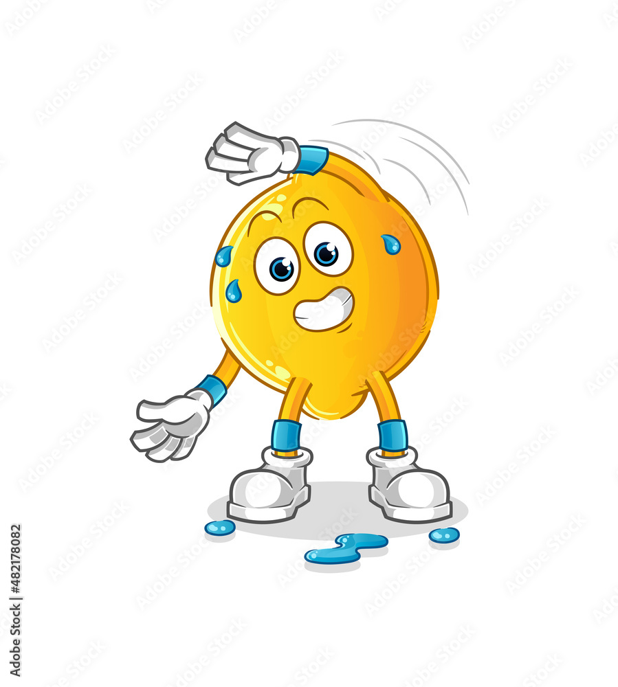 lemon stretching character. cartoon mascot vector lemon stretching character. cartoon mascot vector