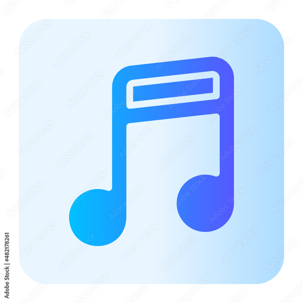 musical note gradient icon musical note gradient icon