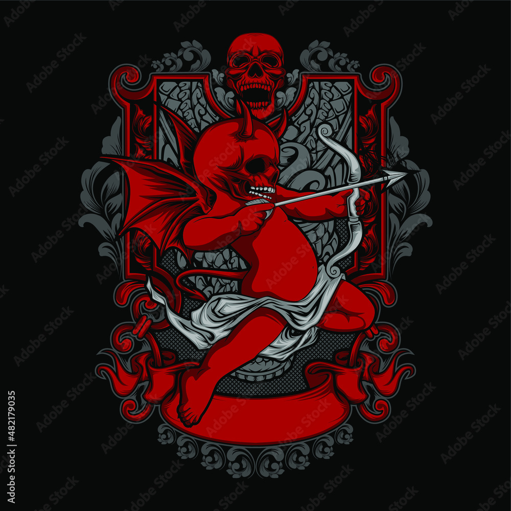 devil cupid illustration devil cupid illustration