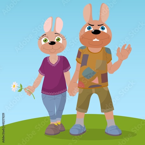 Little girl a little animal. Sweet and defenseless