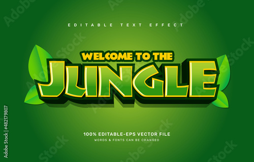 Jungle editable text effect template
