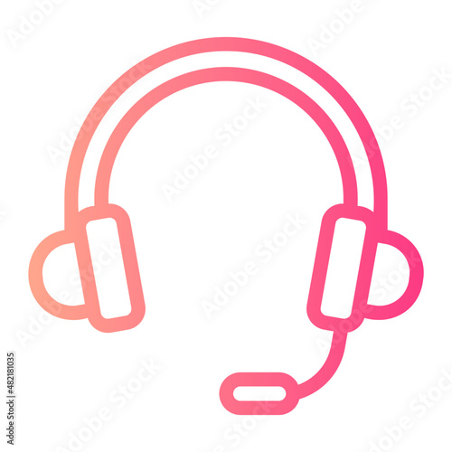 headphones gradient icon