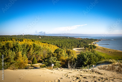 Billede på lærred view over nida, curonian spit, lithuania, nida, baltic countries, baltics, europ