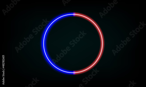 Circle Neon Laser Fluorescent Purple Red Blue Glowing Sci Fi Futuristic