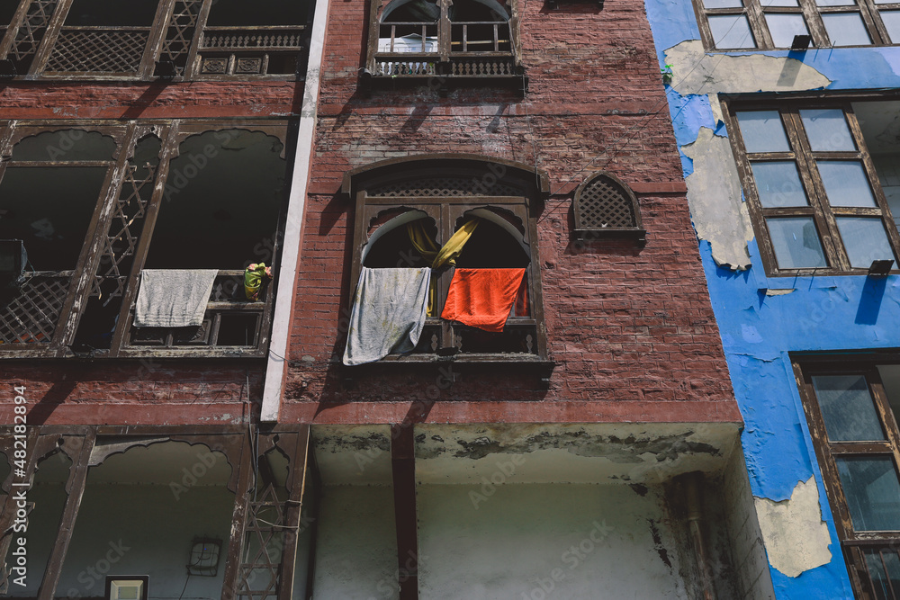 Colorful and Bright Balcony in Traditional Eastern Patterns, Pakistan Colorful and Bright Balcony in Traditional Eastern Patterns, Pakistan