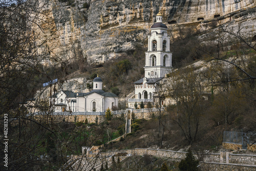 Assumption Cave Monastery in Bakhchysarai. Crimea photo