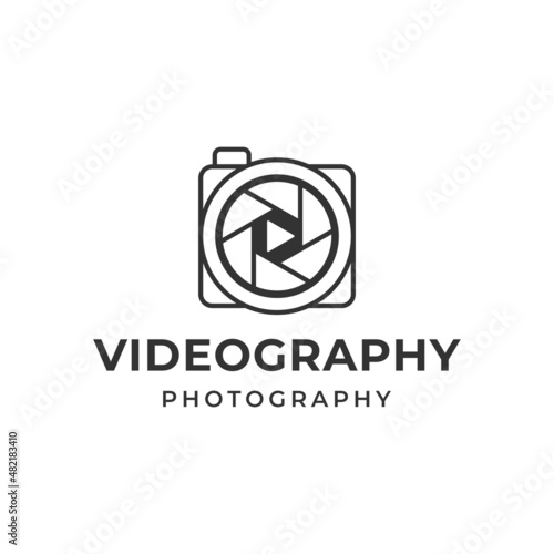 videography photography camera logo vector icon design