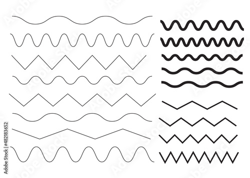 Waves outline icon, modern minimal flat design. Wave thin line