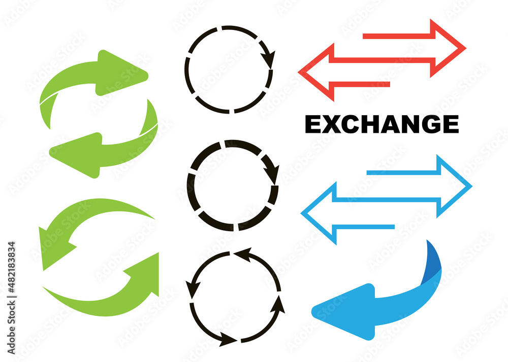 Rotating, circular, cyclic arrows. Recurrence sign. Flip over or turn arrow. Reverse sign Rotating, circular, cyclic arrows. Recurrence sign. Flip over or turn arrow. Reverse sign