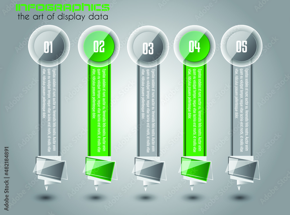 Infographics modern template to classify data and informations. Stock ...