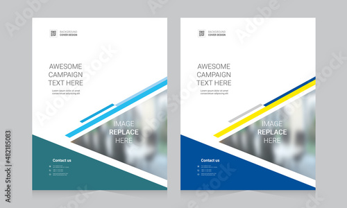 Cover design for annual report and business catalog, magazine, flyer or booklet. Brochure template layout. A4 cover vector EPS-10