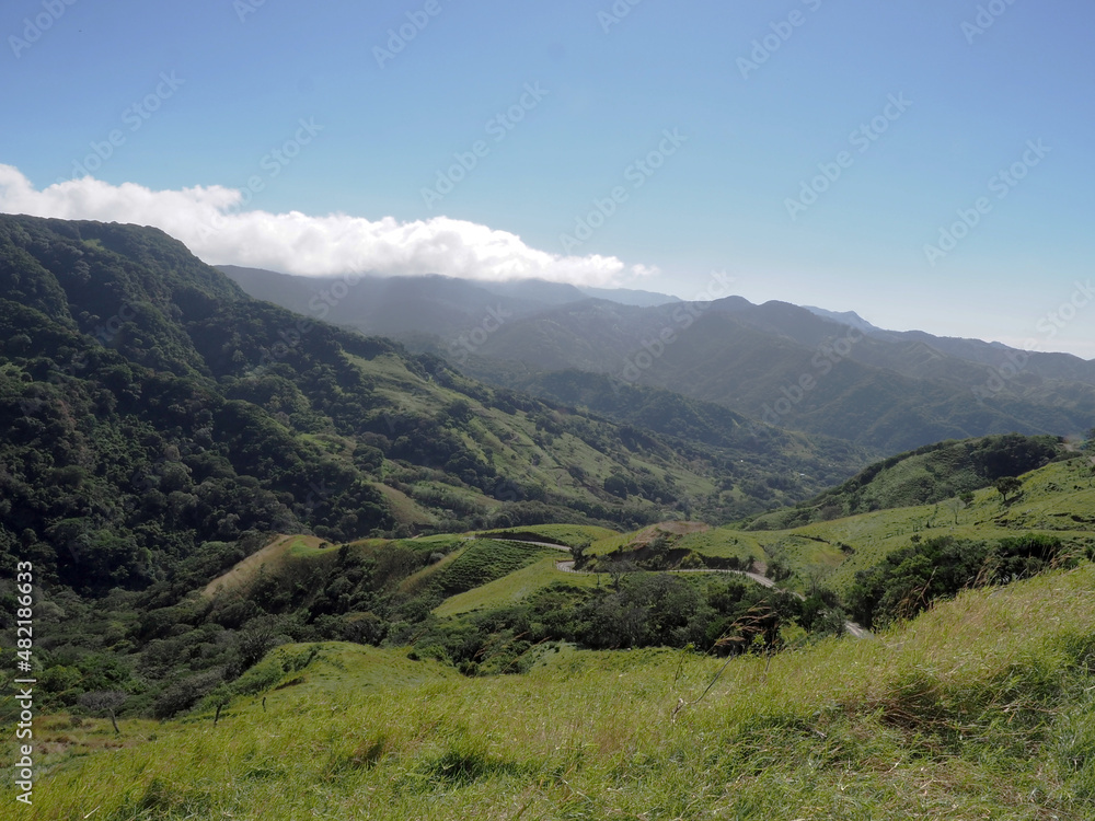 Charming hilly landscape in central Costa Rica Charming hilly landscape in central Costa Rica