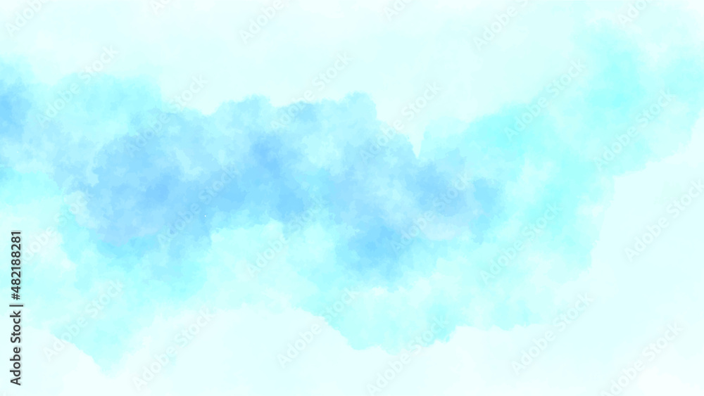 blue abstract background splash watercolor vector cloud painting