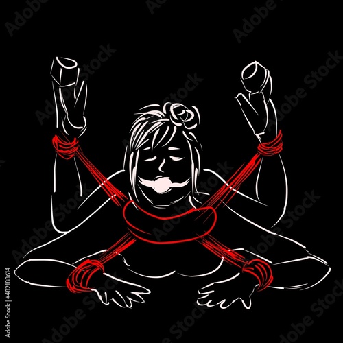 Illustration bondage, BDSM position