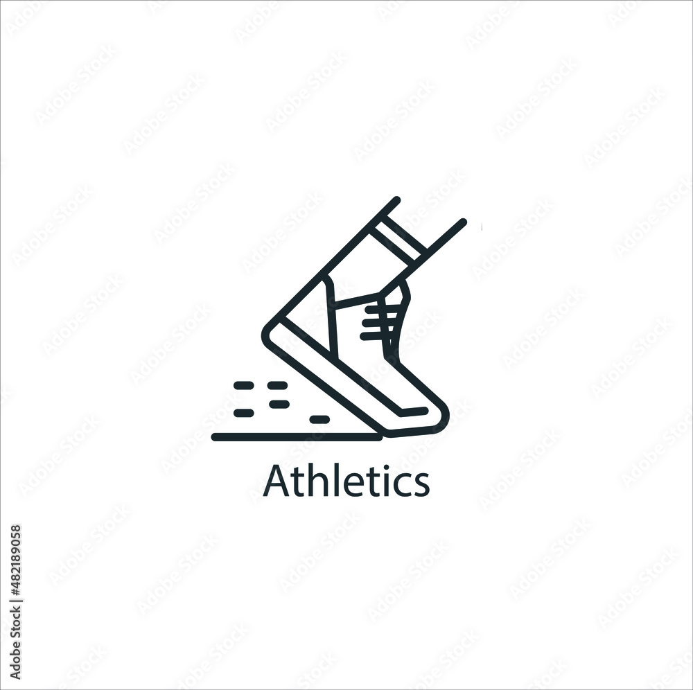 Athletics icon thin line stock illustration.Sports icon with name. Famous sports icon Athletics icon thin line stock illustration.Sports icon with name. Famous sports icon