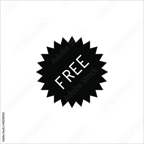Free vector illustration on white background. Free tag, badge, tag. eps 10. color editable