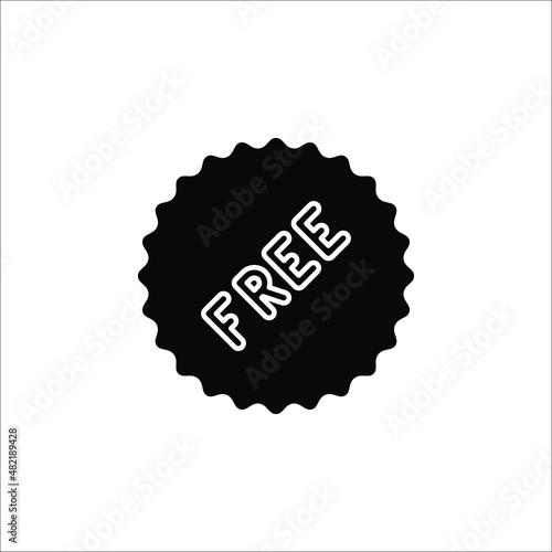 Free vector illustration on white background. Free tag, badge, tag. eps 10. color editable