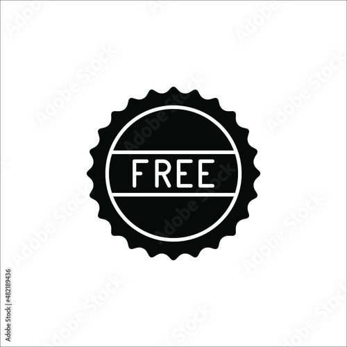 Free vector illustration on white background. Free tag, badge, tag. eps 10. color editable