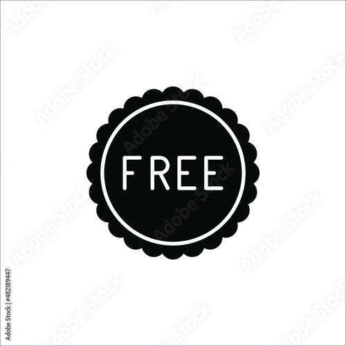Free vector illustration on white background. Free tag, badge, tag. eps 10. color editable