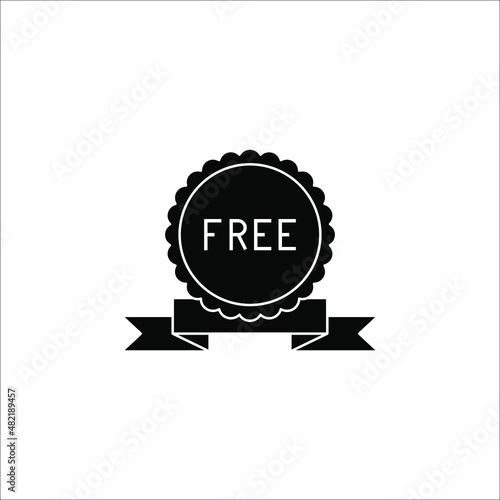 Free vector illustration on white background. Free tag, badge, tag. eps 10. color editable