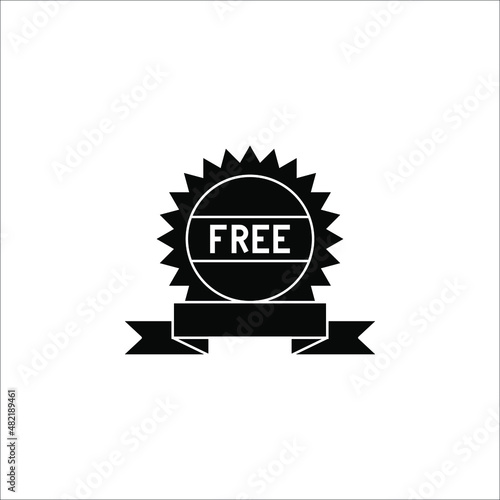 Free vector illustration on white background. Free tag, badge, tag. eps 10. color editable
