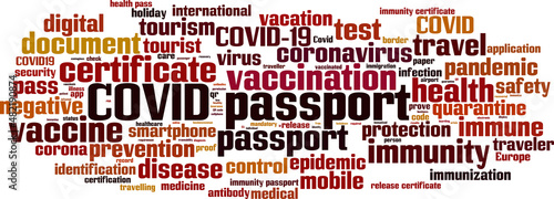 COVID passport word cloud