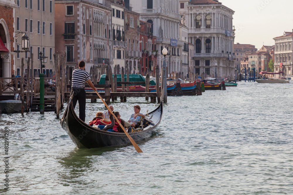 Canal Grande, Gondoliere, Gondel, Touristen, Venedig