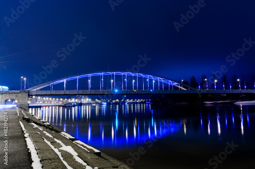 Bridge in Szeged crossing the river Tisza