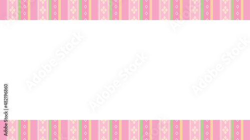 ひな祭りをイメージしたラインのフレーム_16:9