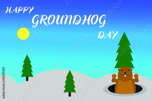 background for simple groundhog day, which takes place on february 2nd