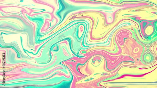 Wallpaper Mural Psychedelic morphing liquid. Colorful pigment flow, current mixing, creativity Torontodigital.ca