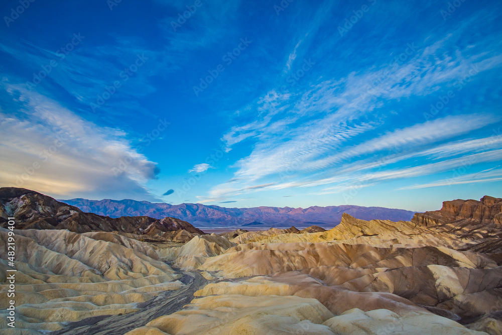 blue sky above death valley 