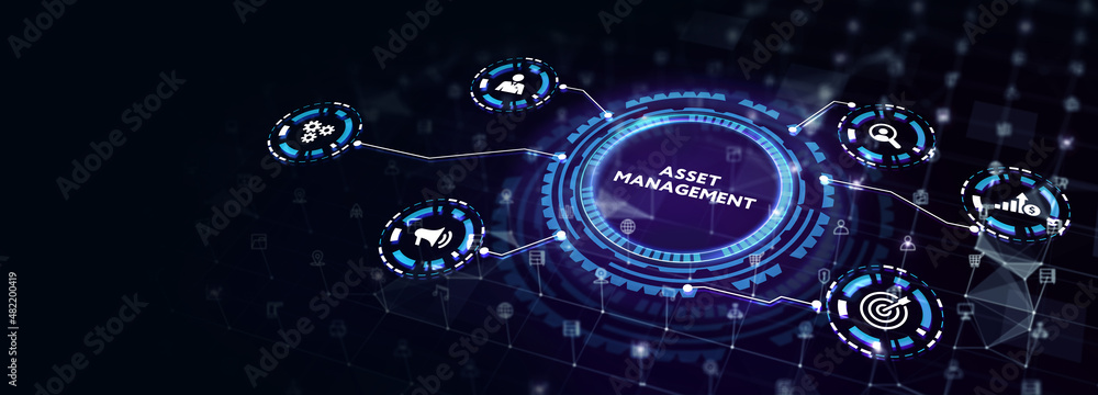 Asset management. Business, Technology, Internet and network concept.3d illustration Asset management. Business, Technology, Internet and network concept.3d illustration