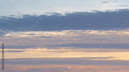 Sunset picturesque sky. Pastel colors. Natural background. © Liliya