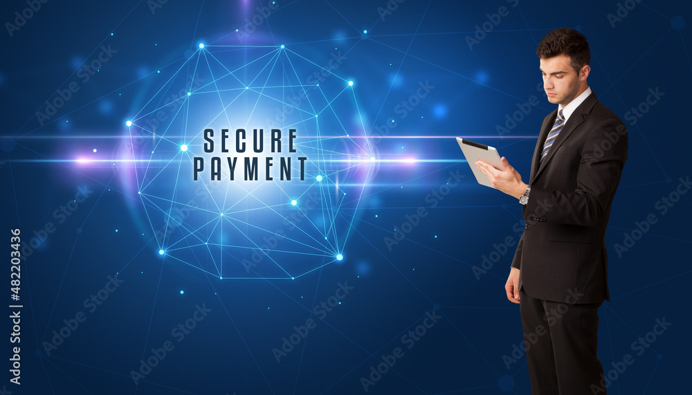 businessman thinking about security businessman thinking about security