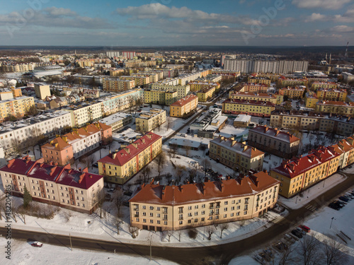 Skarżysko-Kamienna zimą/Skarzysko-Kamienna town in winter/Holy Cross Voivodeship, Poland photo