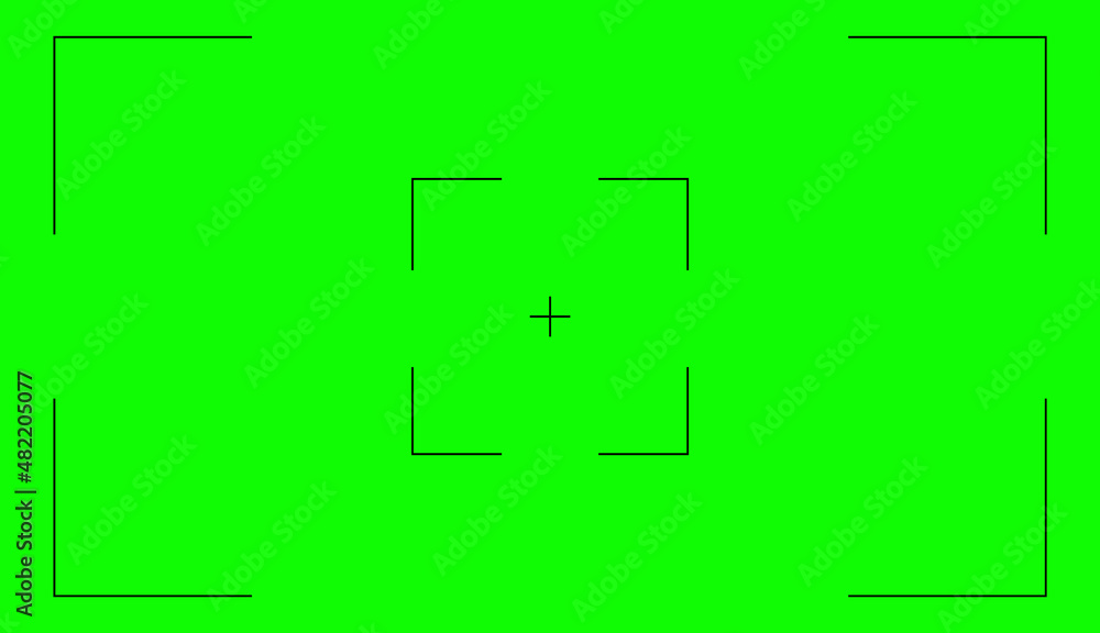 Green screen blank background, empty digital video template mockup