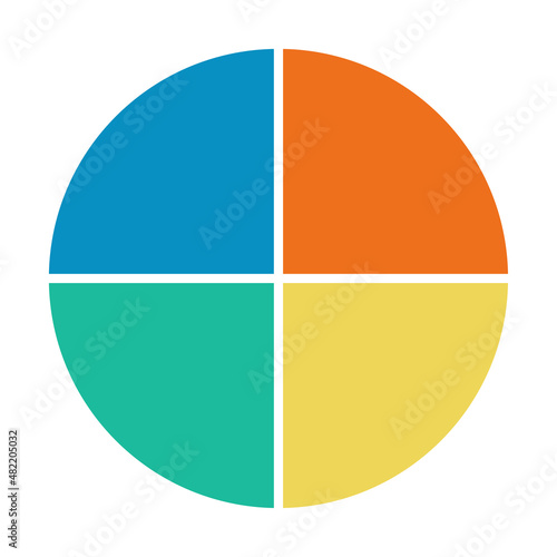 Infographic pie chart. Cycle presentation diagram 4 section. Vector isolated on white background Free Download Infographic pie chart. Cycle presentation diagram 4 section. Vector isolated on white background - GFXLoad