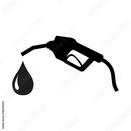 Gas station icon, nozzle isolated logo vector, pump gasoline design, oil power energy symbol