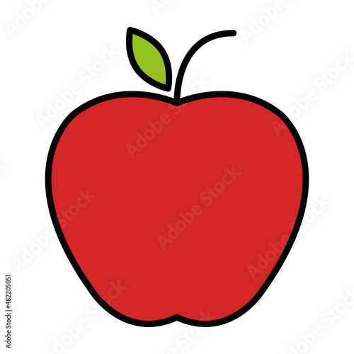 Apple icon, healthy raw symbol, foot sweet fruit, vector illustration design, eco diet