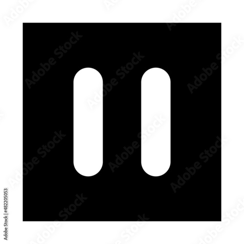 Stop and pause icon, interface media button, internet player video symbol, web film audio vector illustration
